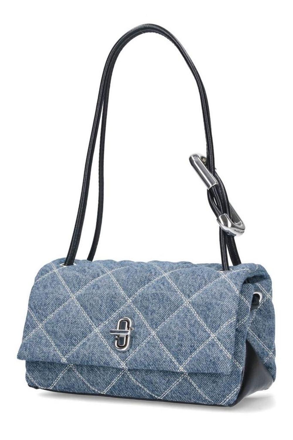 Marc Jacobs The Quilted Denim Mini Dual Quilted Shoulder Bag