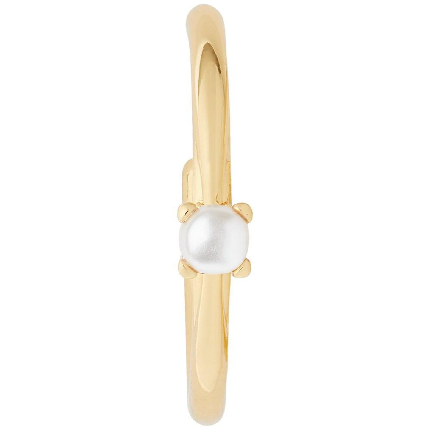 Little Luxuries Imitation Pearl Small Hoop Earrings, 1"