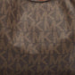 Michael Kors Dark Signature Coated Canvas And Leather Fulton Hobo