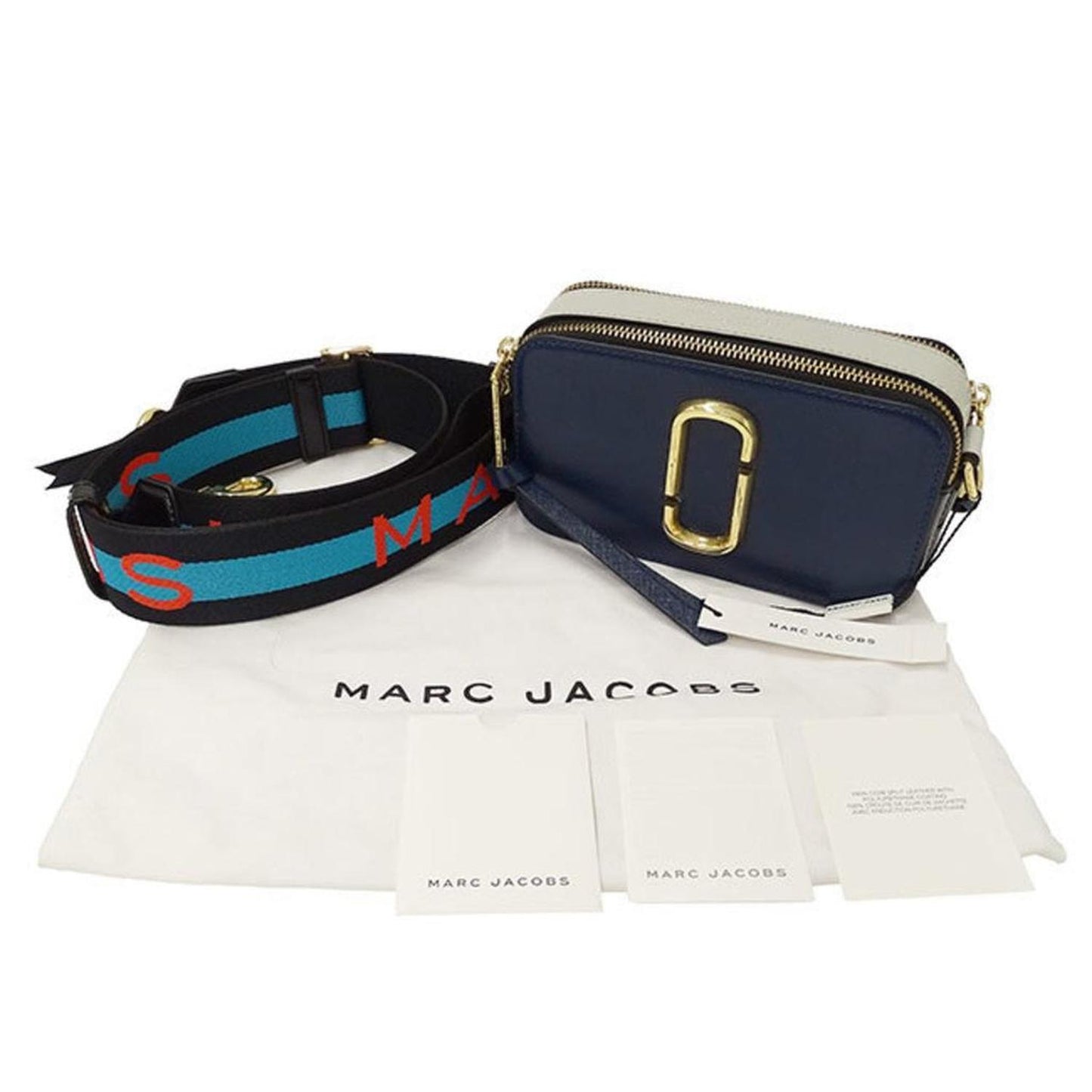 Navy Leather Shoulder Bag (Pre-Owned)