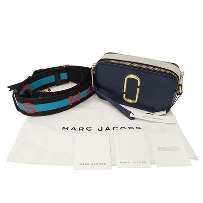 Navy Leather Shoulder Bag (Pre-Owned)