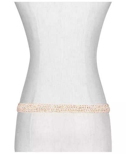 32mm Woven Raffia Belt