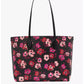 Women's Bleecker Fall Poppies Large Tote Bag