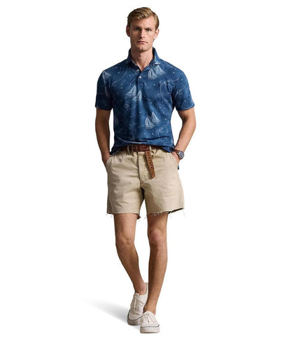 Classic Fit Nautical Mesh Polo Shirt