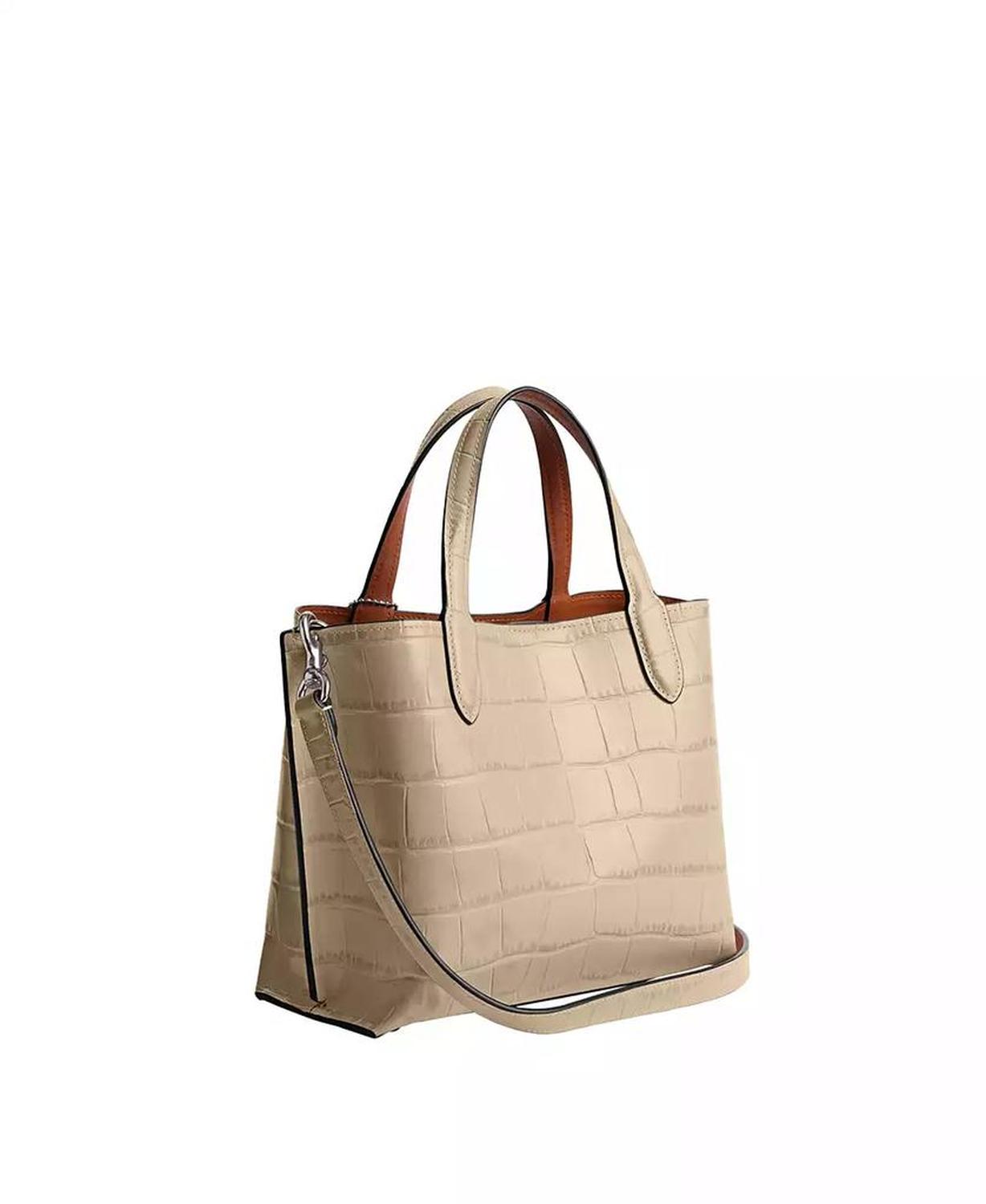 Embossed Croc Willow Small Tote Bag