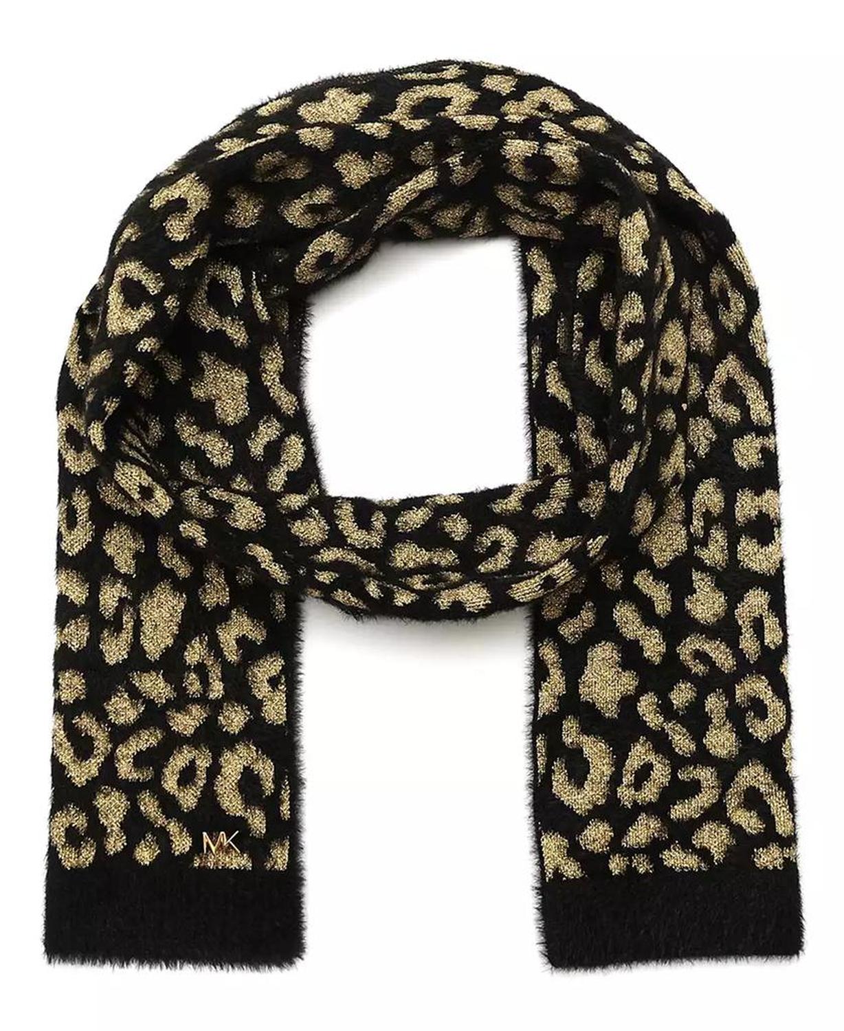 Women's Leopard Metallic Shimmer Scarf
