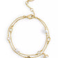 Faux Stone Signature Heritage Cultivated Pearl Charm Double Strand Bracelet