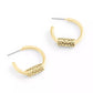 Small Signature Quilted Tube Huggie Earrings