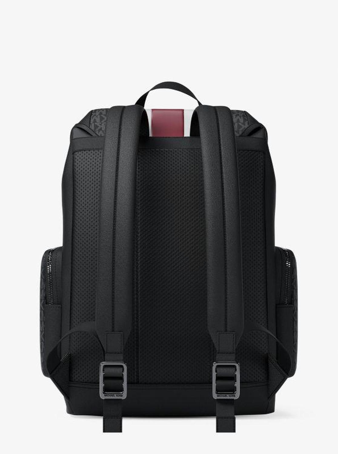 Cooper Medium Striped Signature Logo City Backpack