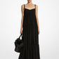 Organic Crepe De Chine Tiered Maxi Dress