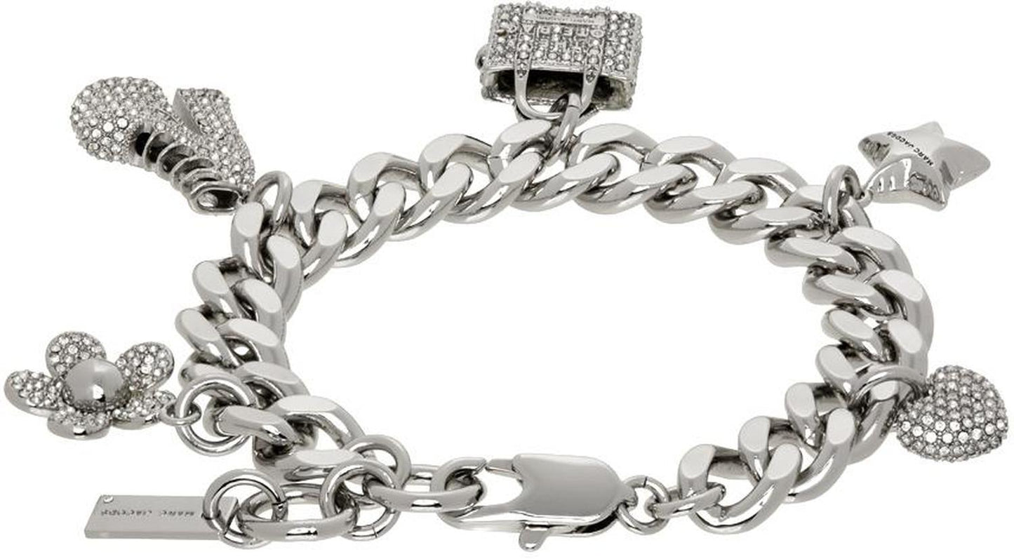 Silver 'The Pavé Mini Icon Charm' Bracelet