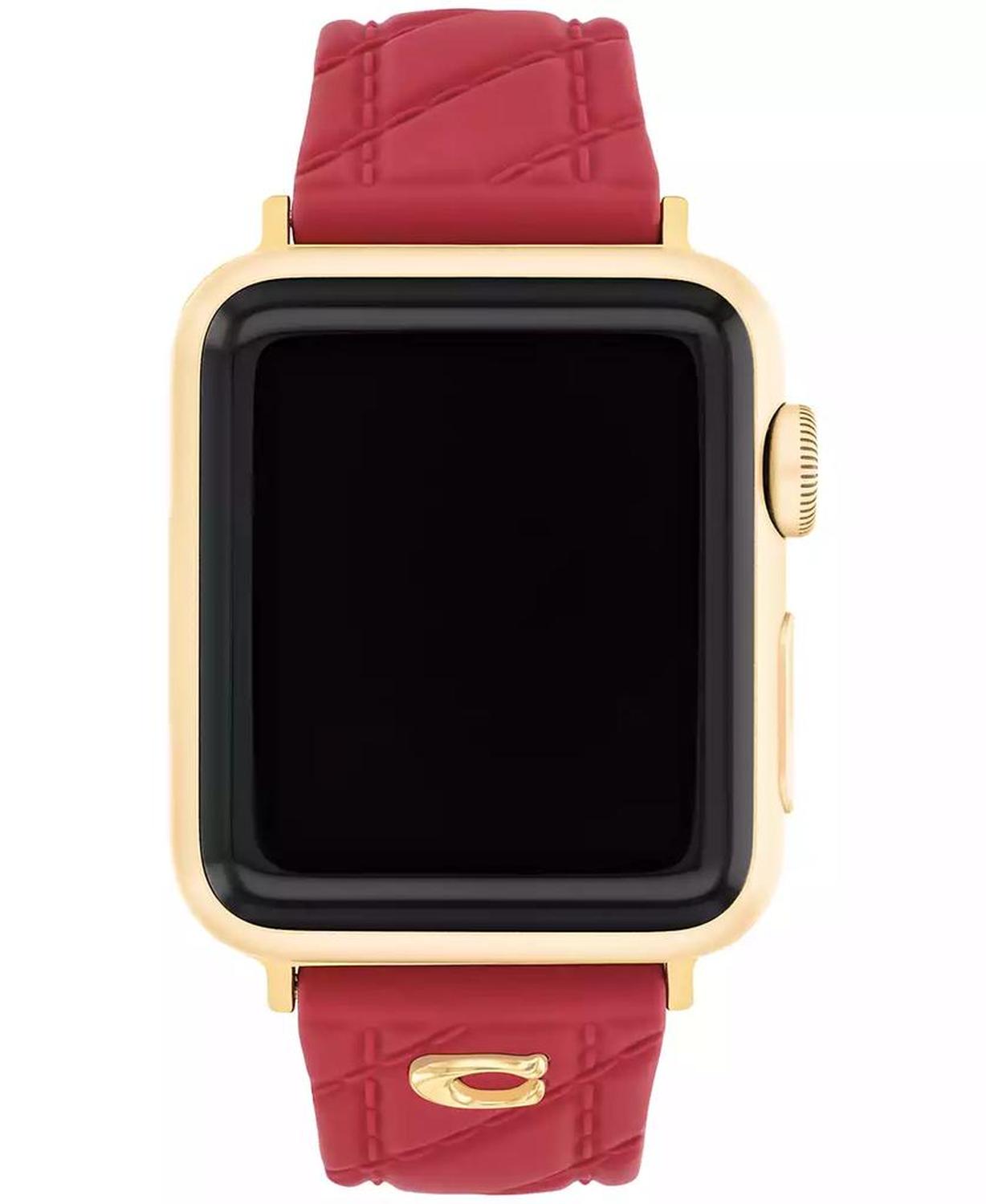 Women's Red Silicone Apple Watch Strap, 38mm, 40mm, 41mm