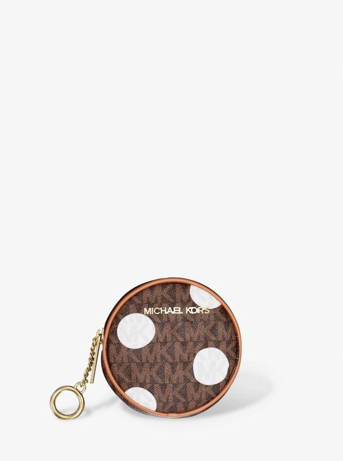 Jet Set Small Polka Dot Signature Logo Coin Pouch