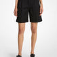 Crushed Cotton Gabardine Cuffed Shorts