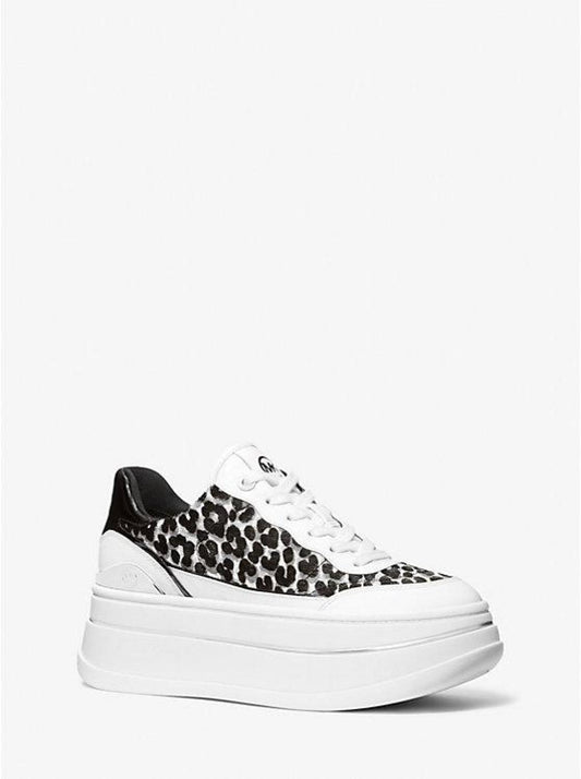 Hayes Leopard Print Calf Hair Platform Sneaker