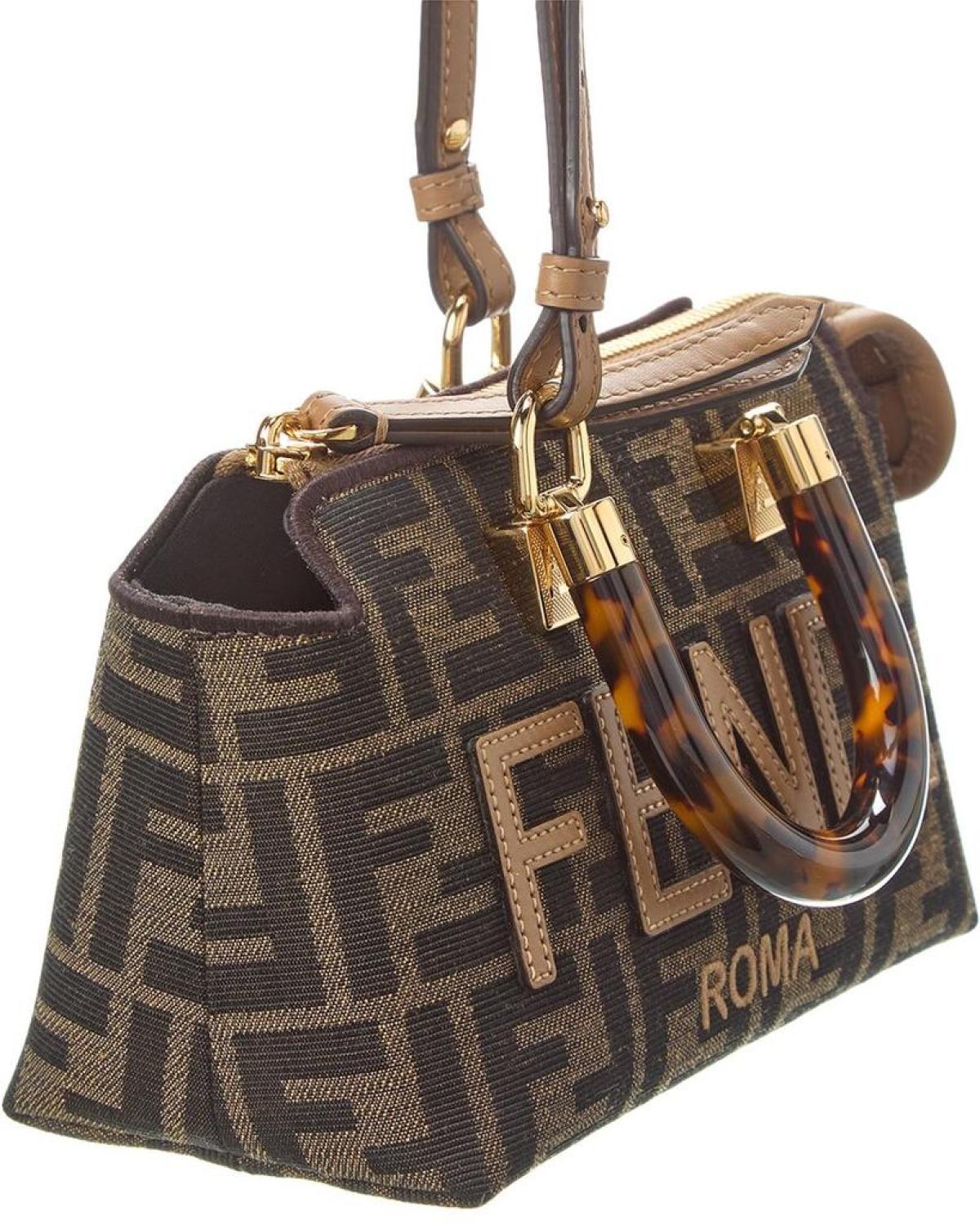 FENDI By The Way Mini FF & Leather Shoulder Bag