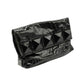 Studded Clutch in Black Patent Leather
