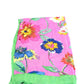 Kate Spade New York Womens Knit Fringe Trim Floral Print Scarf Green Pink