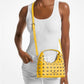 Ember Small Embellished Pebbled Leather Messenger Bag