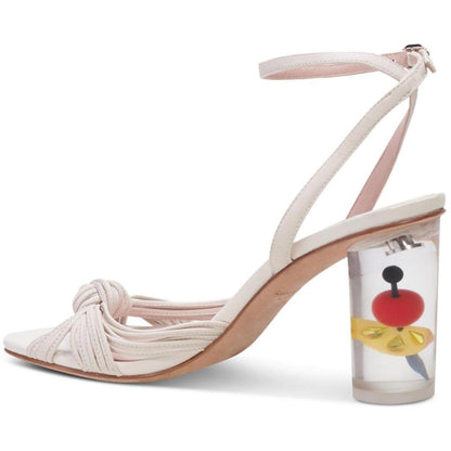 Happy Hour Womens Leather Ankle Strap Slingback Sandals