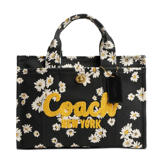 Floral Print Canvas Cargo Medium Tote