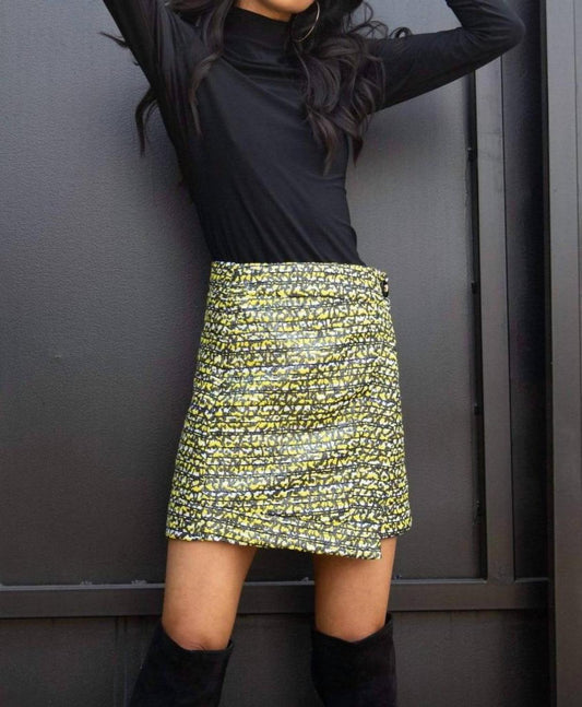 Dally Mini Skirt In Yellow Mellow