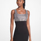 Embellished Stretch Viscose Mini Dress