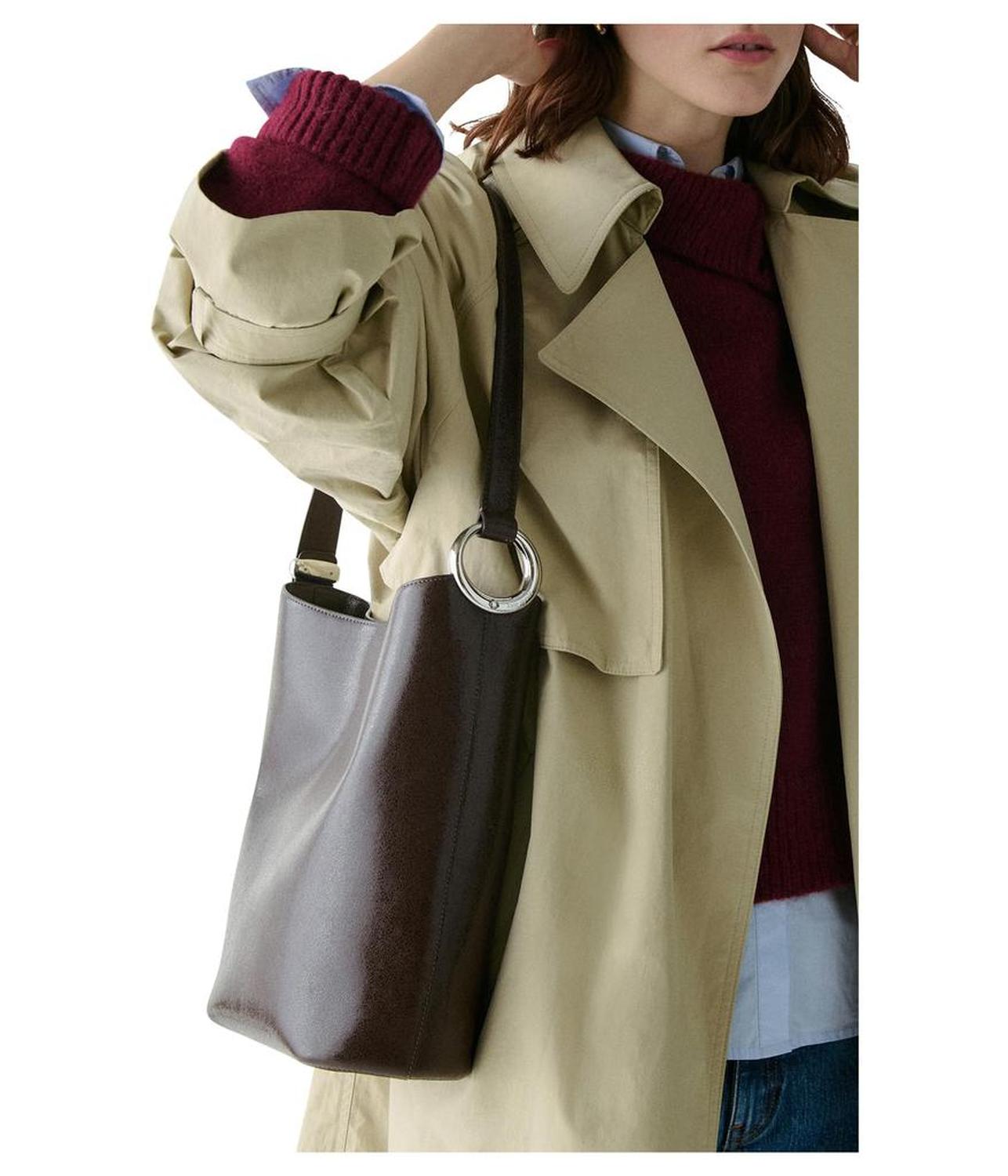 Halo Glazed Leather Bucket