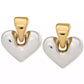 Two-Tone Sculpted Spade Drop Earrings