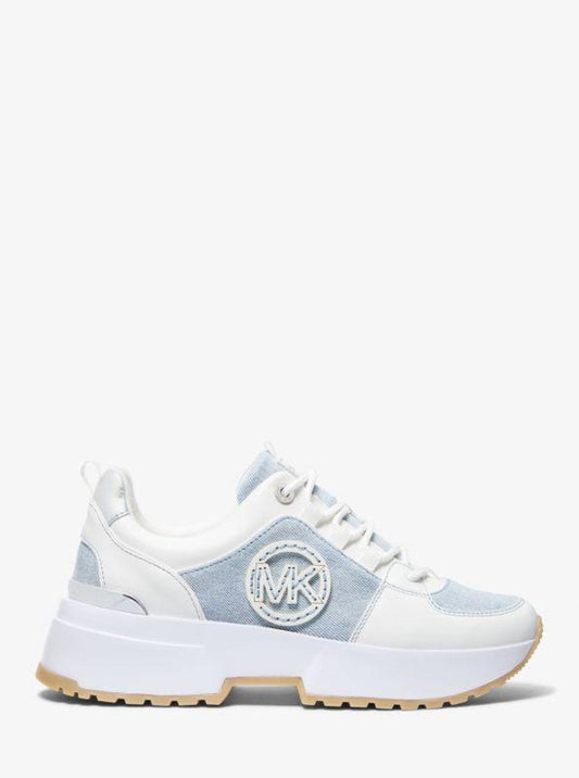 Cosmo Two-Tone Washed Denim Trainer