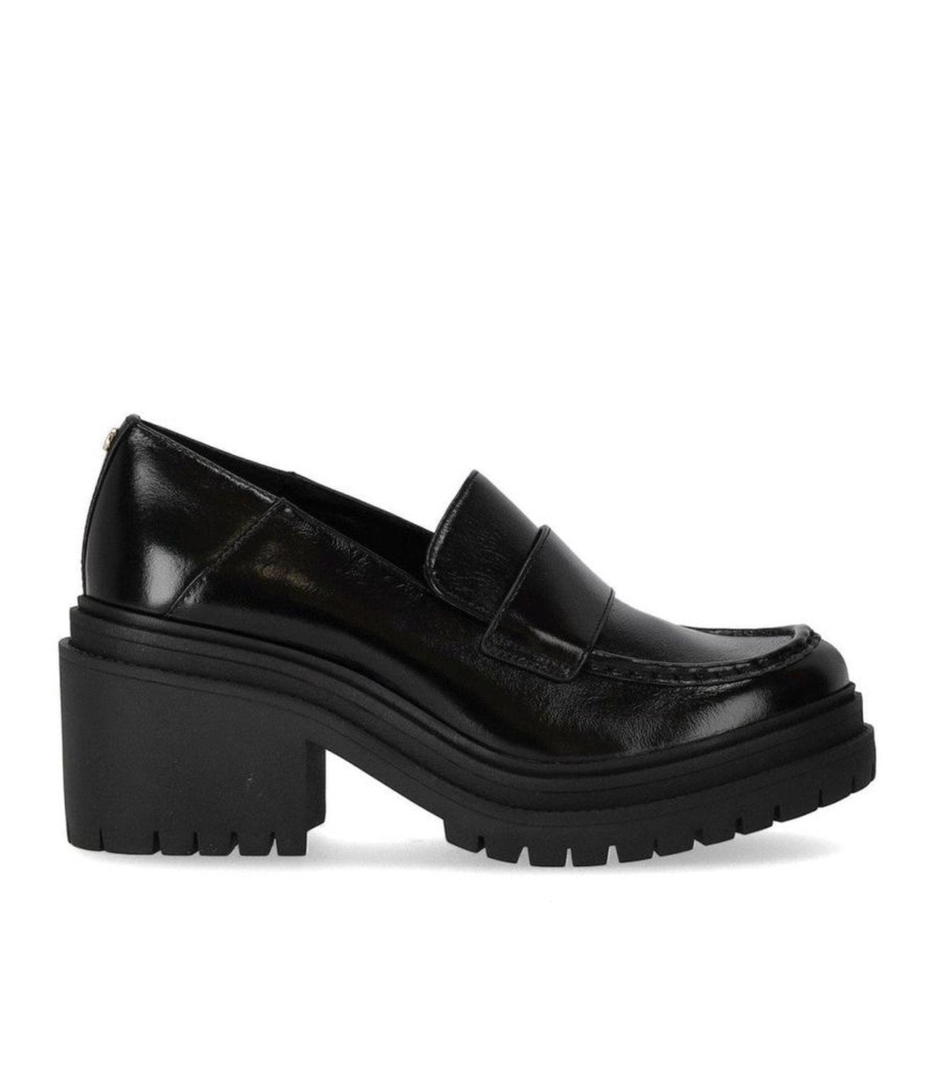 Rocco Black Heeled Loafer