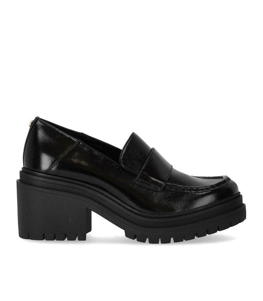 Rocco Black Heeled Loafer