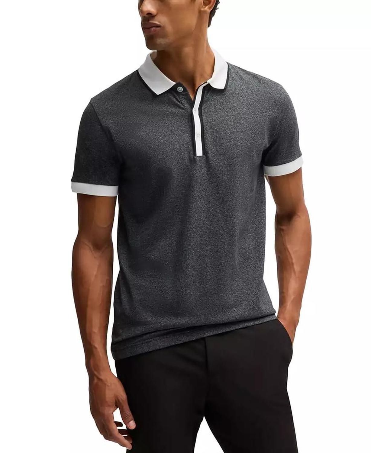 Men’s Striped Trim Polo
