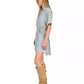 Women's Chambray Pleated-Back Shirtdress