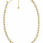 14K Gold-Plated Brass Bezel-Set Necklace