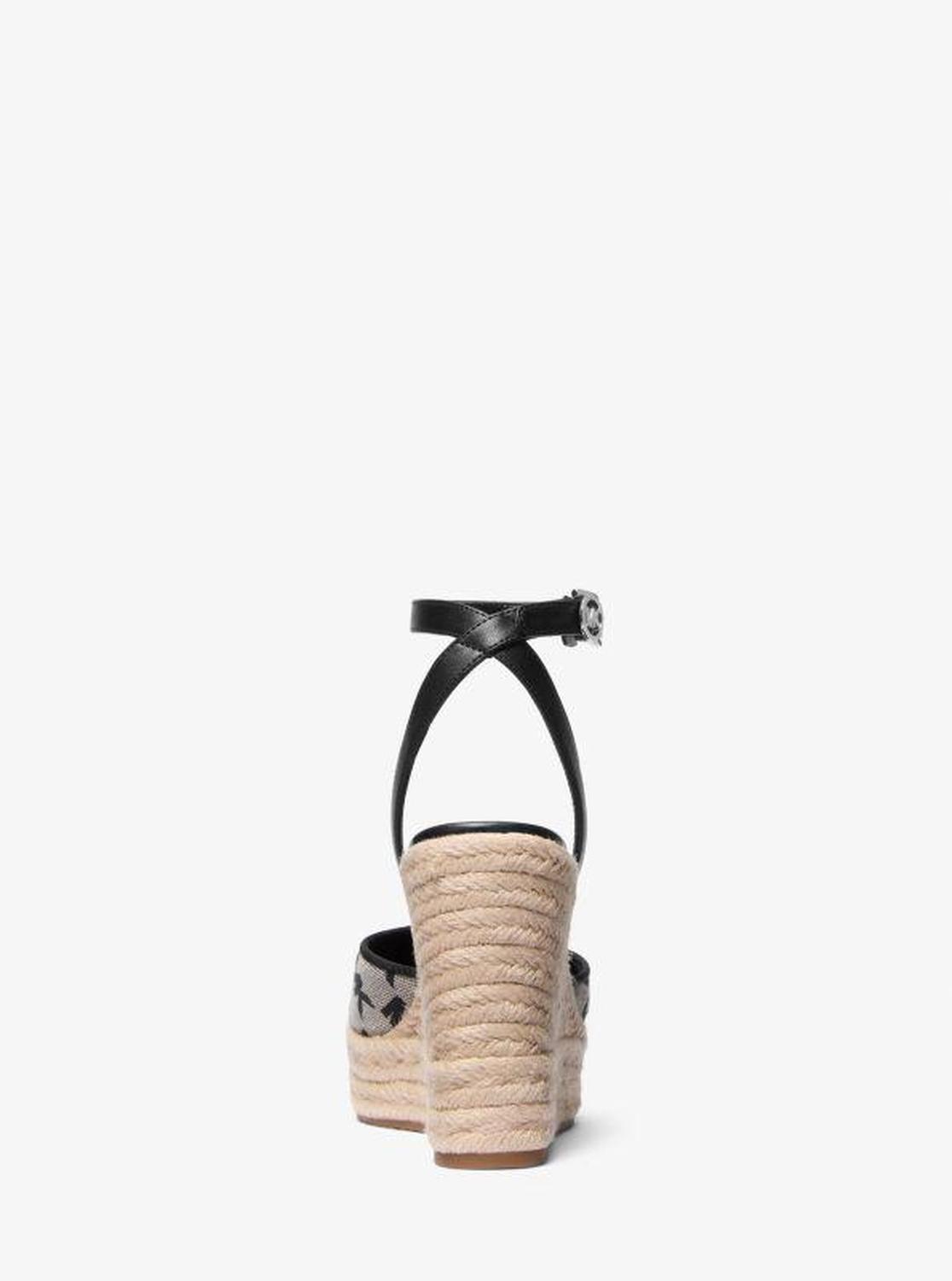 Larissa Logo Jacquard Espadrille Wedge