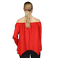 Women's Off-The-Shoulder Jacquard-Print Top