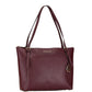 Wine Leather Handbag Tote Bag (Pre-Owned)