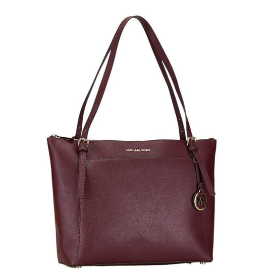 Wine Leather Handbag Tote Bag (Pre-Owned)