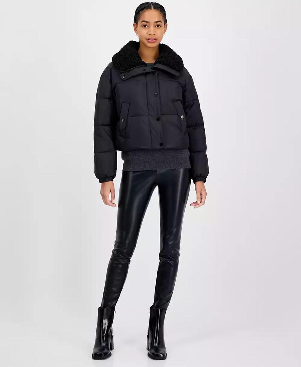 Women's Faux-Fur-Collar Puffer Coat