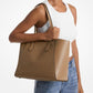 Taryn Large Signature Logo and Leather Tote Bag