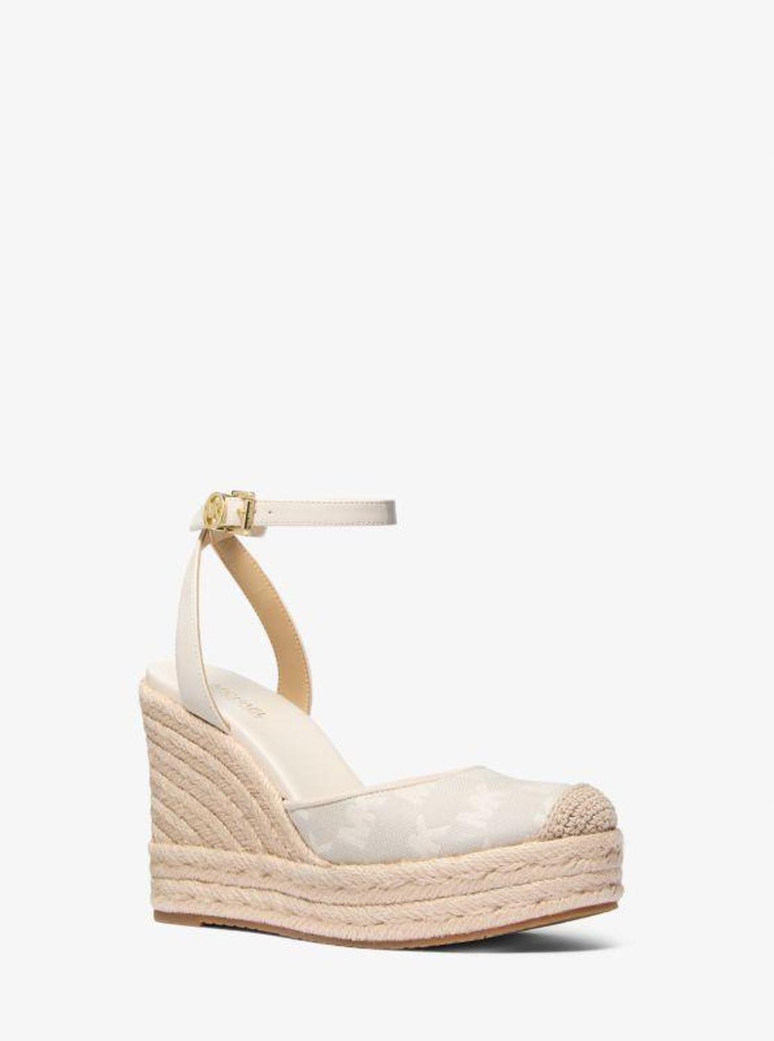 Larissa Logo Jacquard Espadrille Wedge