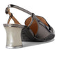 Nikola Metallic Leather Hybrid Slingback