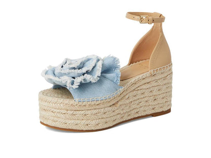 Flourish Denim Espadrille Wedge Sandal