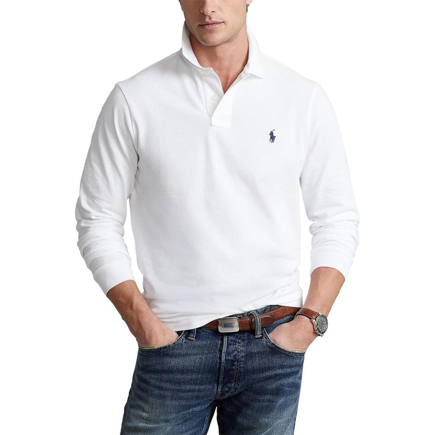Classic Fit Long-Sleeve Polo