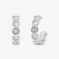 Precious Metal-Plated Cubic Zirconia Hoop Earrings