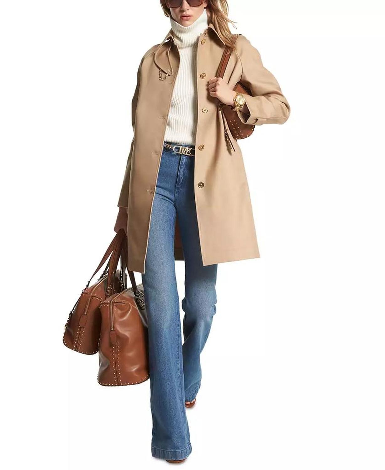 Astor Medium Studded Leather Shoulder Tote