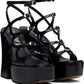 Black 'The Kiki' Platform Heeled Sandals