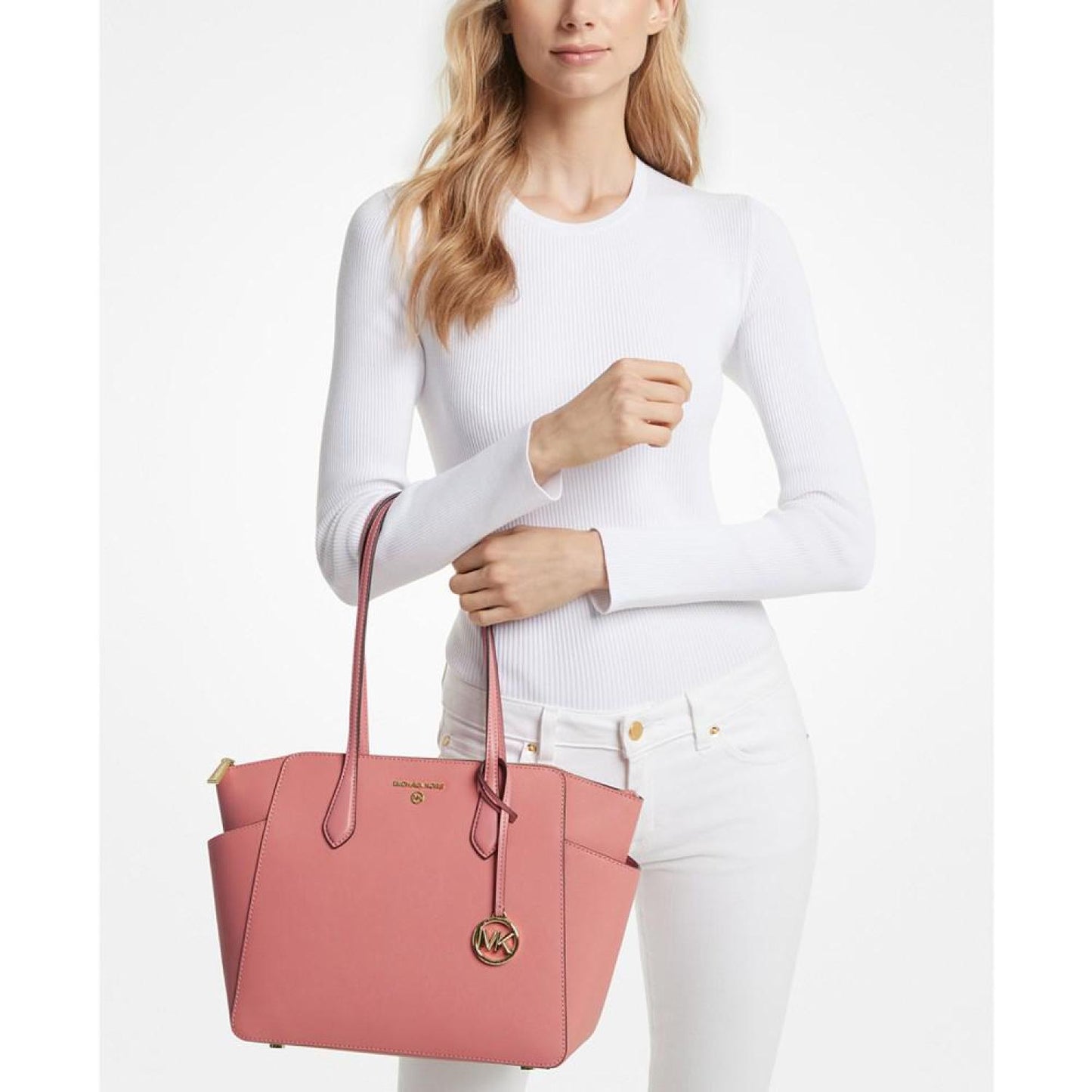 Marilyn Medium Top-Zip Leather Tote