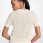 Cotton and Cashmere Mesh Short-Sleeve Sweater